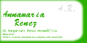 annamaria rencz business card